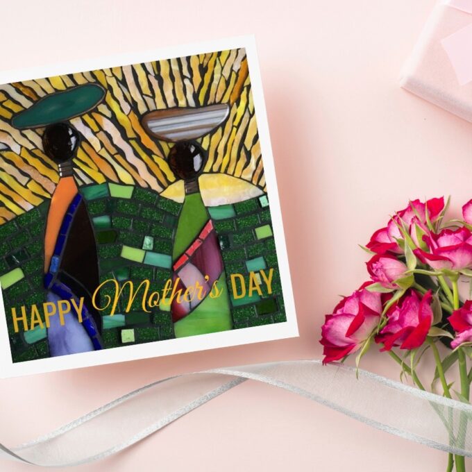 Mosaic ‘Two Women Silhouette’ Mothers Day Card
