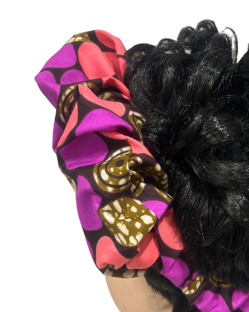 Chloe Cloud Puff Pink African Ankara Headbands