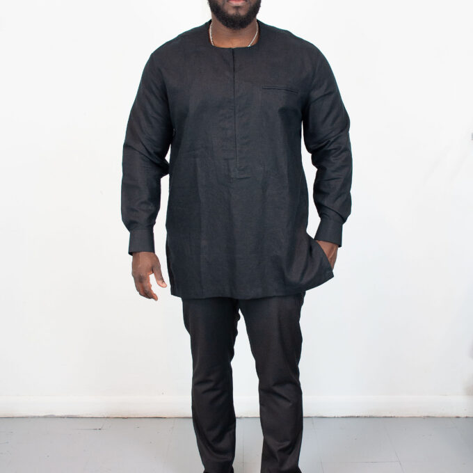 Bash Plain Deep Black Simply Stylish Traditional Suit