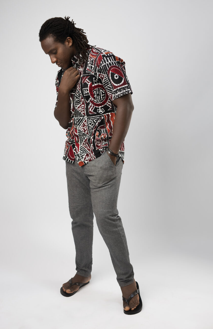 Ankara Collared Button Down Shirt