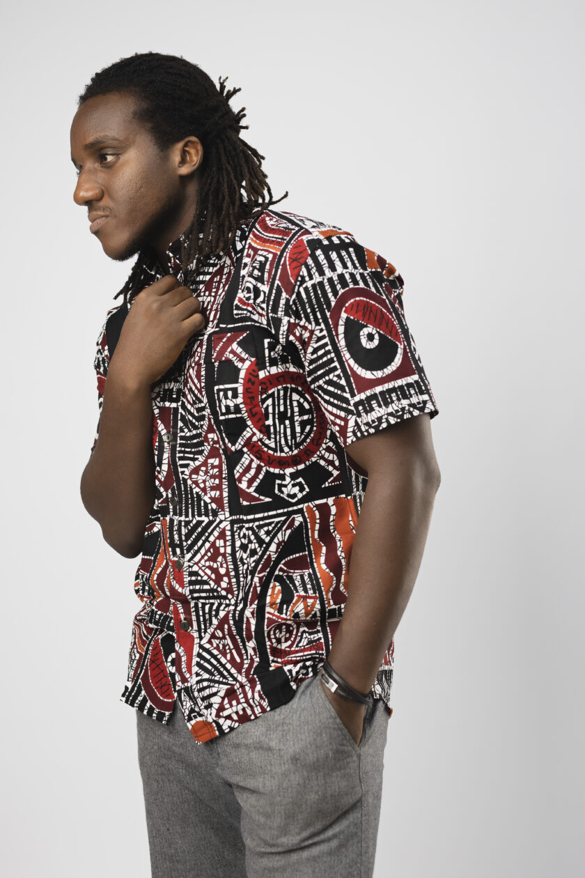 Ankara Collared Button Down Shirt