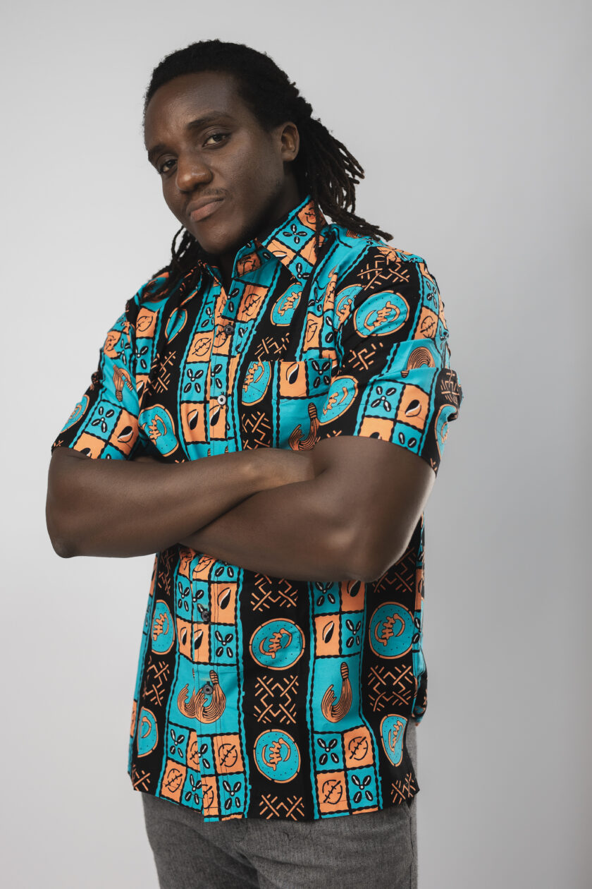 Ankara Collared Button Down Shirt