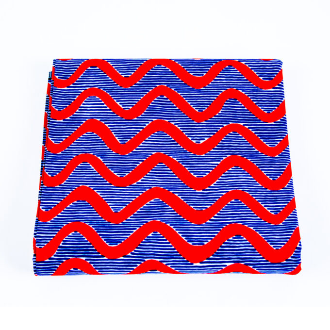 Authentic African Ankara Vibrant Zig Zag Fabric