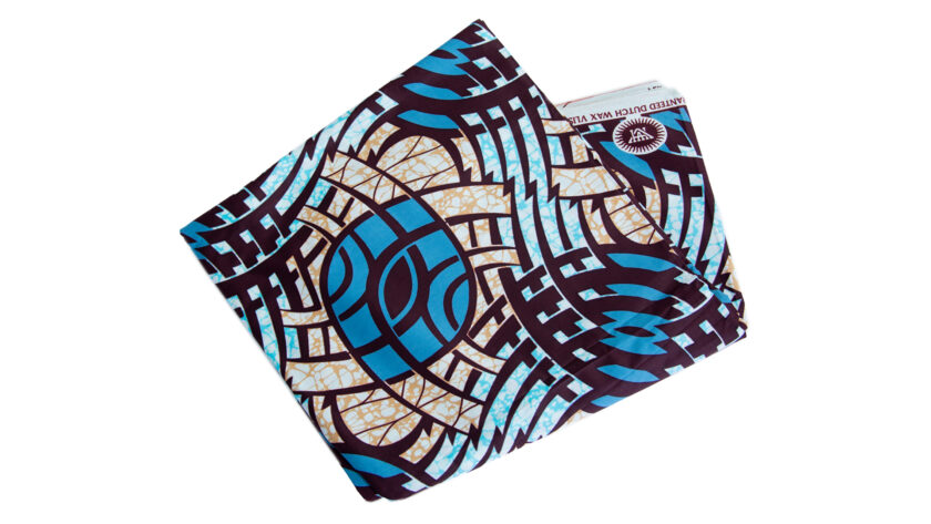 Highest Quality African Ankara Blue Swirl Super Fabric