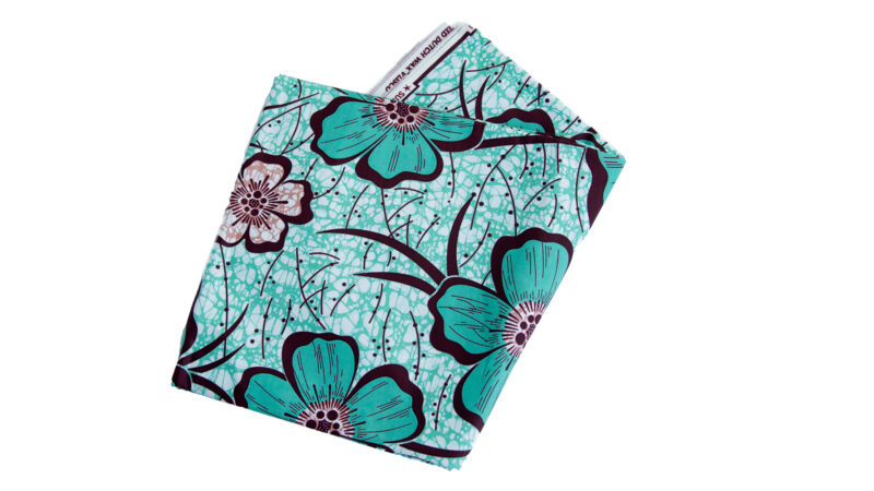 Highest Quality African Turquoise Floral Super Fabric