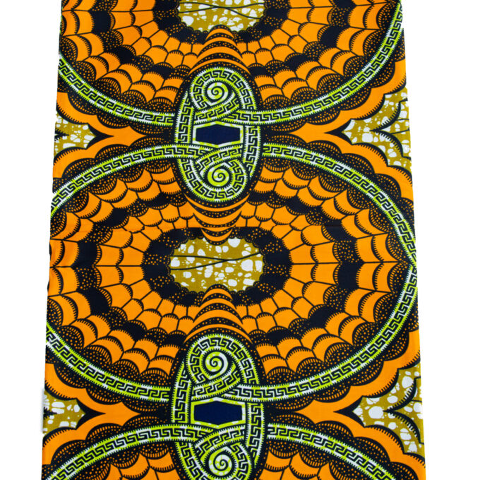 Highest Quality African Orange Illusion Super Fabric