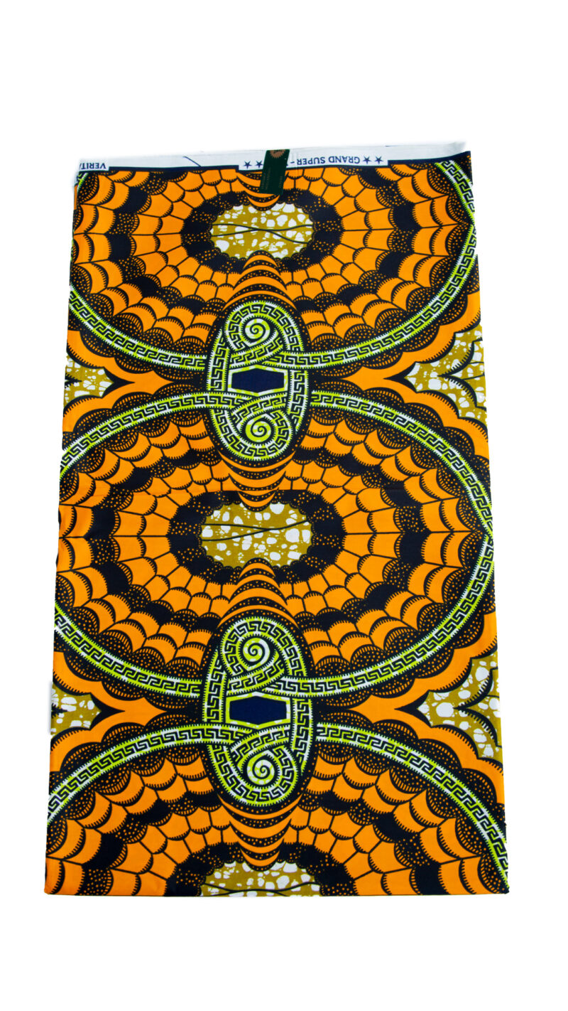 Highest Quality African Orange Illusion Super Fabric