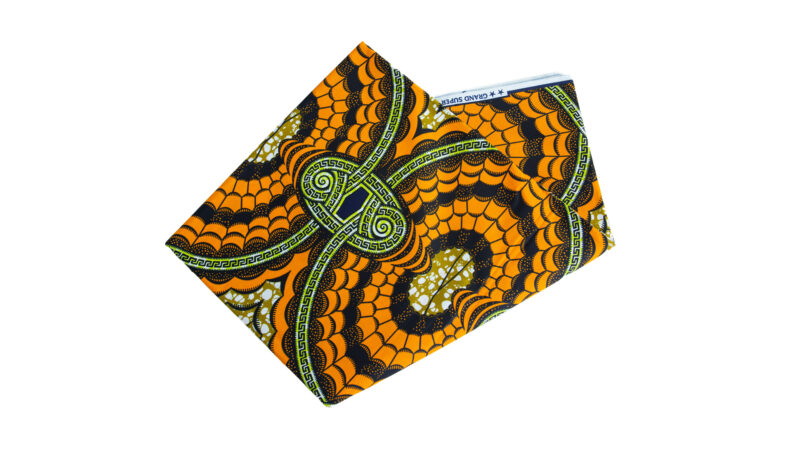 Highest Quality African Orange Illusion Super Fabric