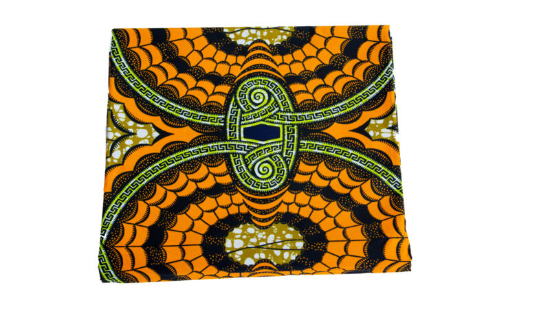 Highest Quality African Orange Illusion Super Fabric