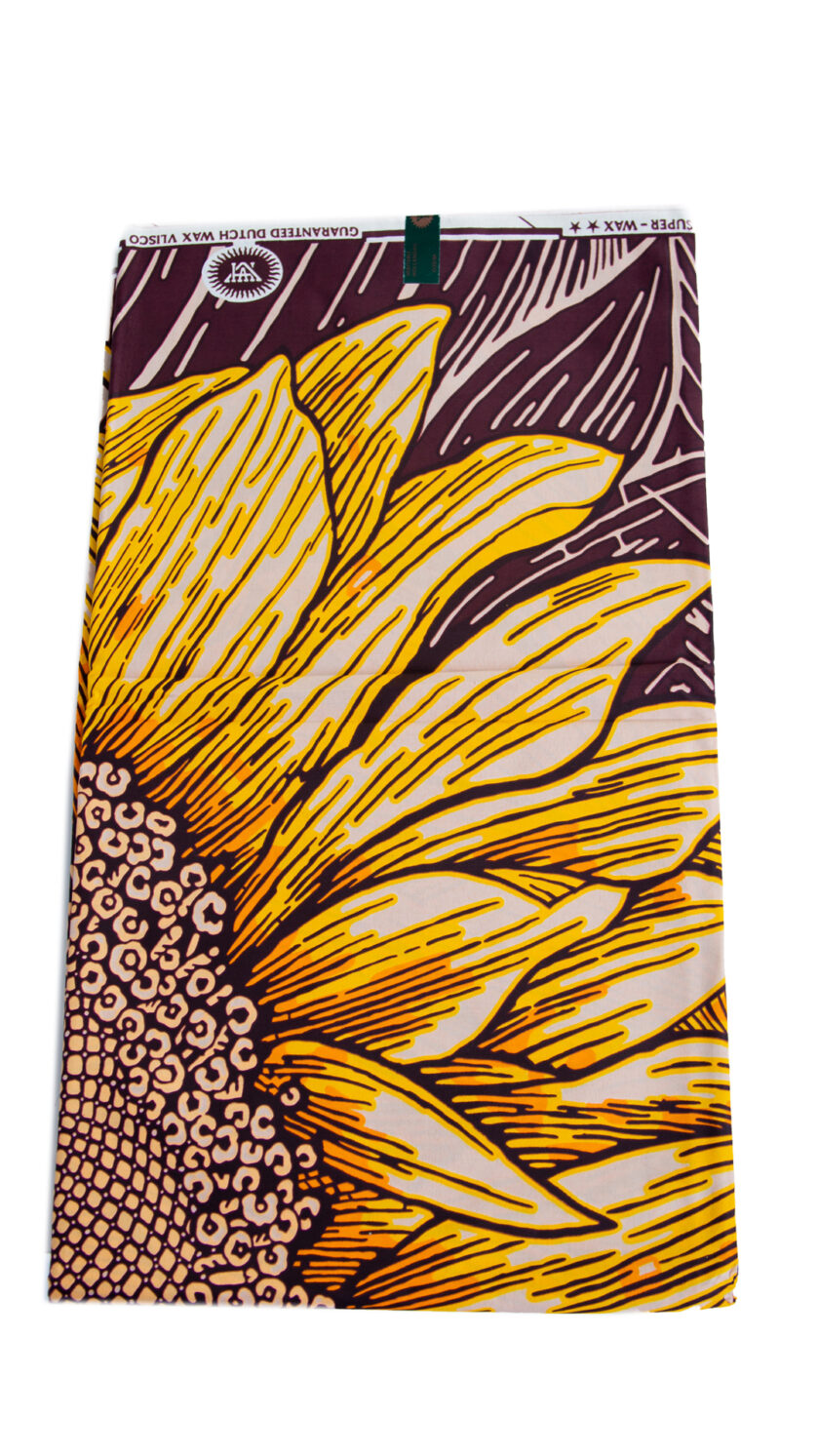 Highest Quality African Sunflower Design Super Fabric