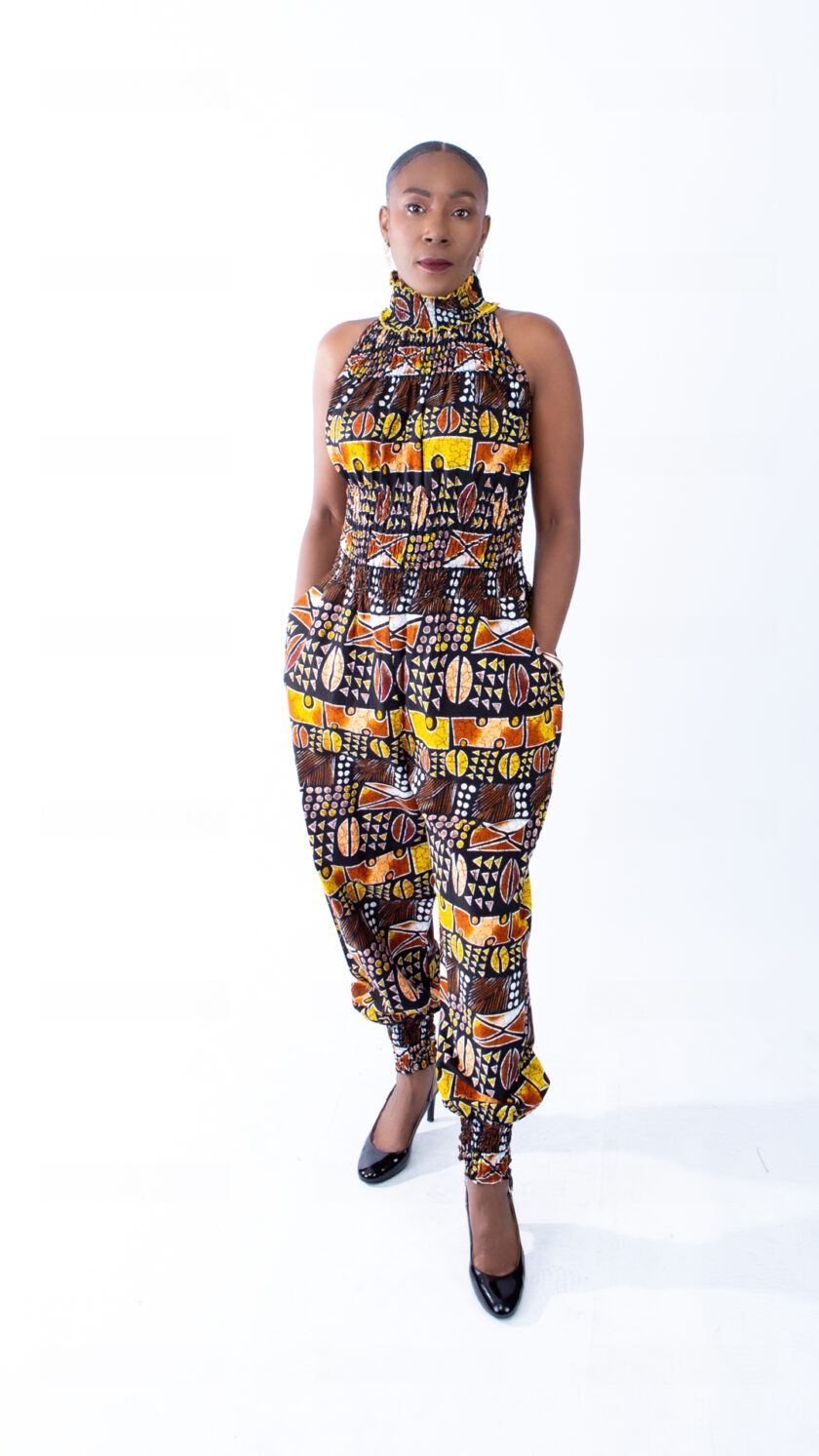 Beautiful Helen High Neck Tribal Ankara Print Jumpsuit