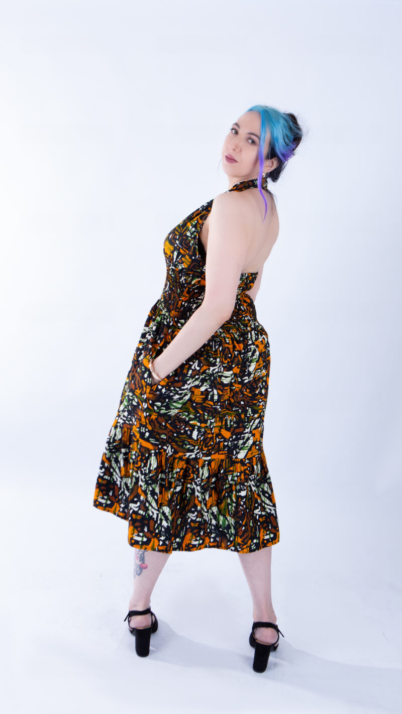 Sweetie Camo Ankara Print African Swing Dress