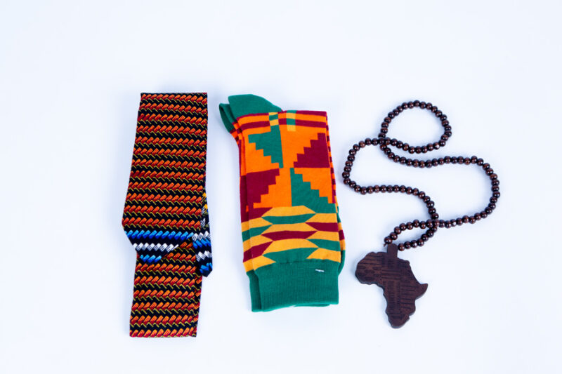 Extraordinary Tie, Sock & Wood Necklace Gift Set for Him