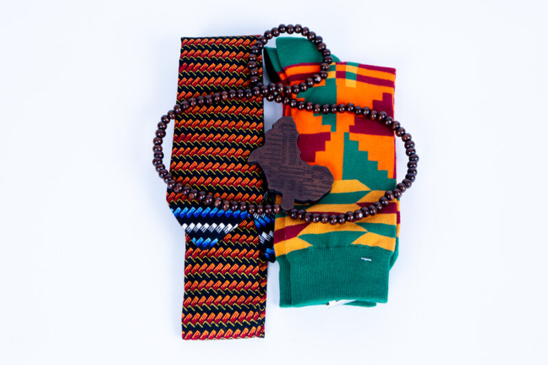 Extraordinary Tie, Sock & Wood Necklace Gift Set for Him