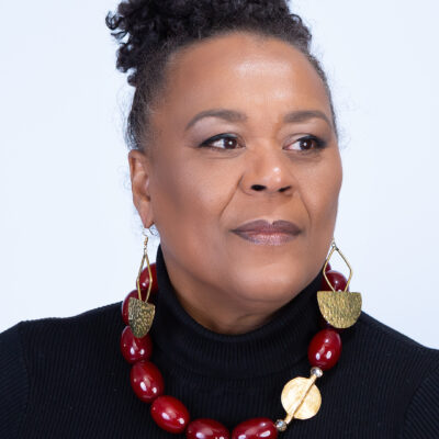Langa Bold Dark Red Beaded Statement Necklace