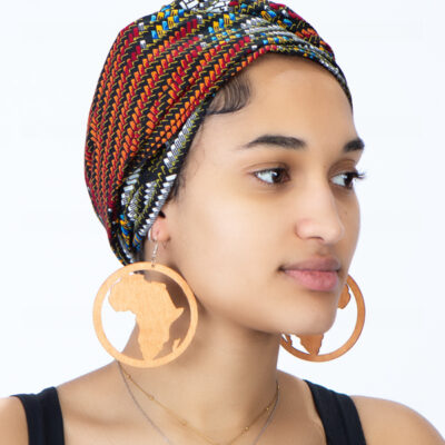 Teki Brown Hues Ankara African Print Headwrap