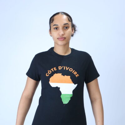 Ivoire Coast Black Crew Neck Unisex Top