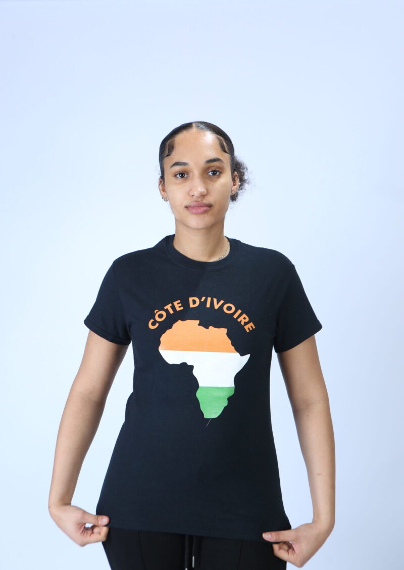 Ivoire Coast Black Crew Neck Unisex Top