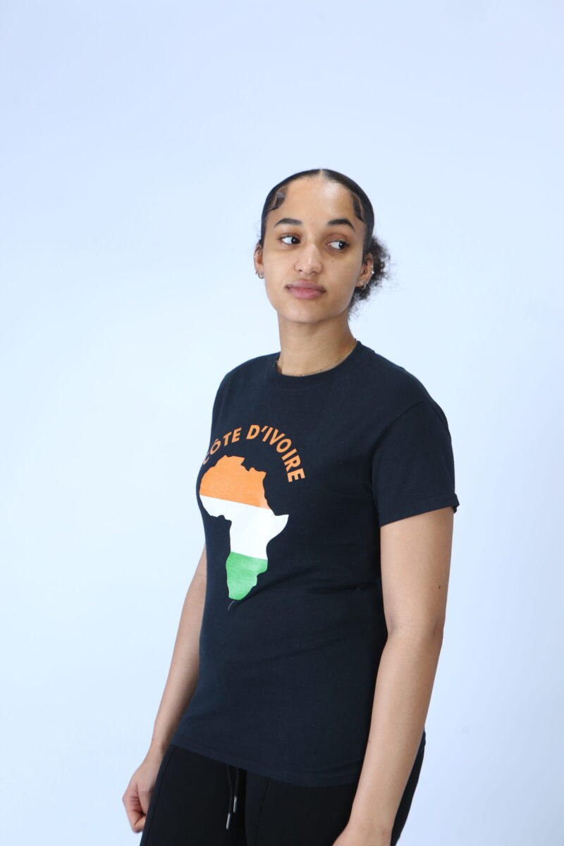 Ivoire Coast Black Crew Neck Unisex Top