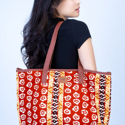 Oye Red Hues Multi African Print Shoulder Bag