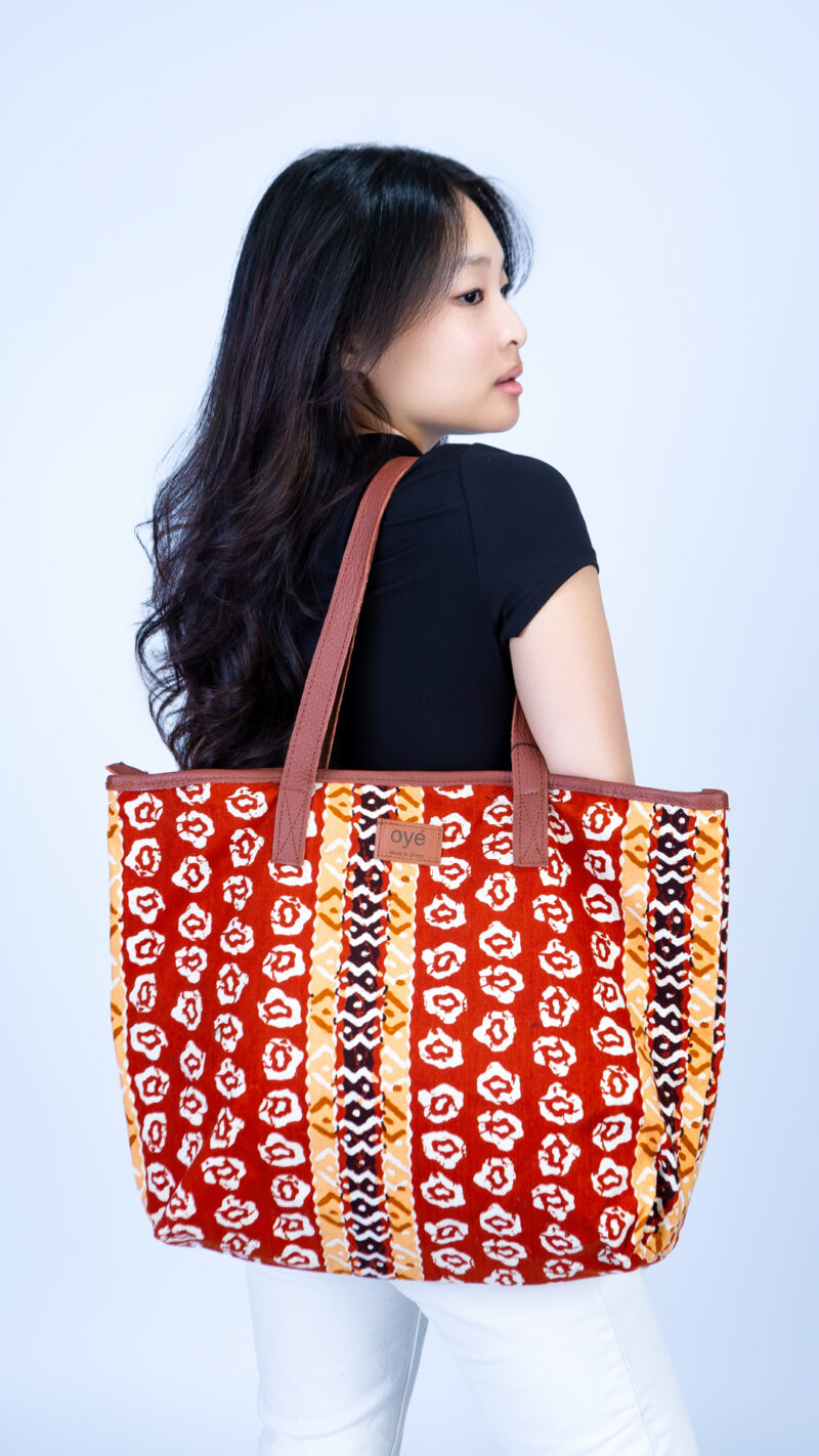 Oye Red Hues Multi African Print Shoulder Bag
