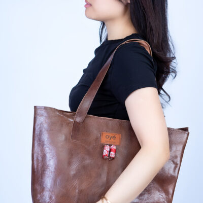 Oye Simple Brown Faux Leather Shoulder Bag