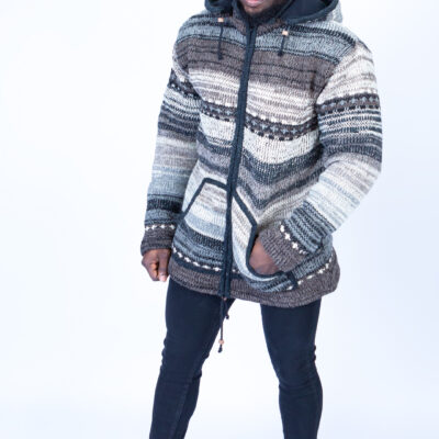 Grey Hues Quality Handmade Woolen Hoodie Jumper