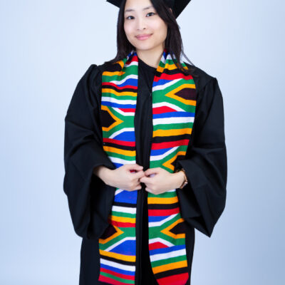 Authentic Handwoven Multicoloured  South African Kente Muffler  Graduation Stole
