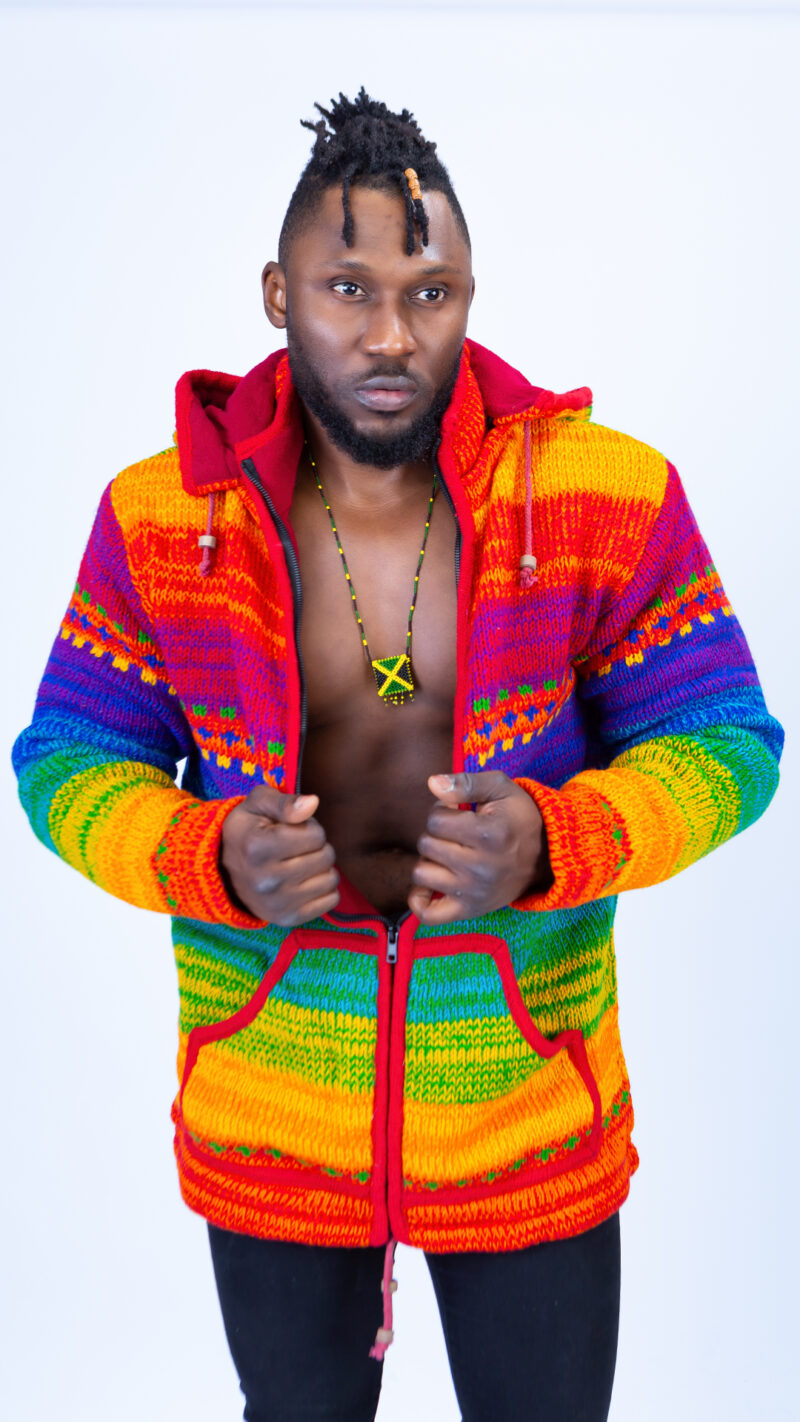 Rainbow Quality Handmade Woolen Hoodie Jumper