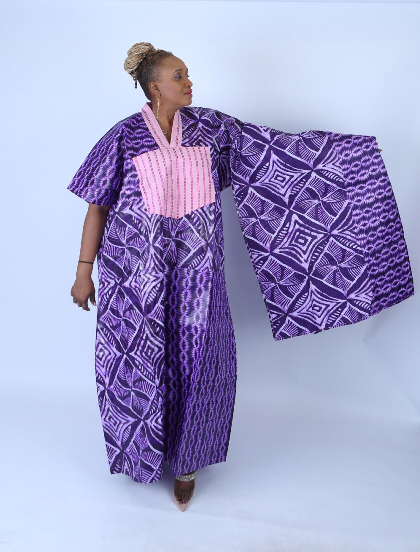Adire Aso Oke blend Kaftan