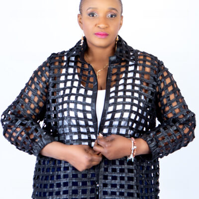 Ami Jet Black Ankara Weaved Waist-Length Overthrow