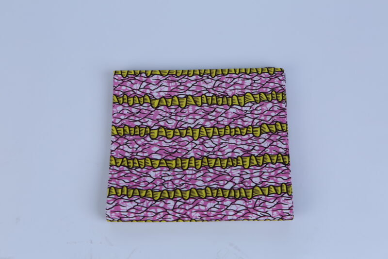 African Pink and Yellow Ankara Pattern 6-yard Fabric