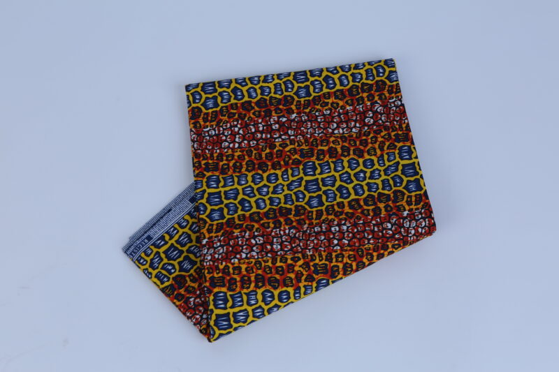 Africa Red, blue & Yellow Ankara Pattern 6-yard Fabric