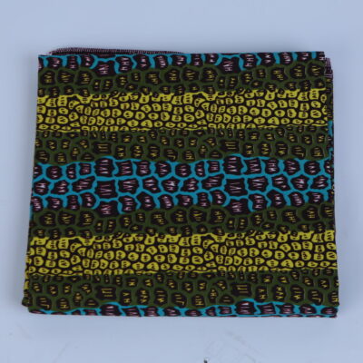 Africa Green, blue & Yellow Ankara Pattern 6-yard Fabric