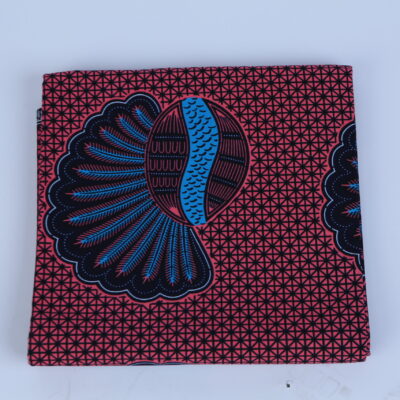 Africa Pink and Blue Ankara Pattern 6-yard Fabric