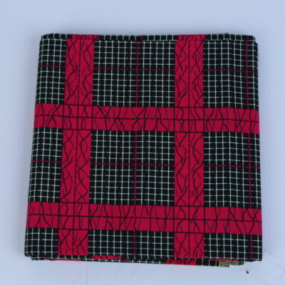 Africa Pink Square Ankara Pattern 6-yard Fabric
