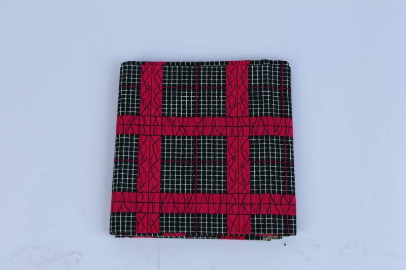 Africa Pink Square Ankara Pattern 6-yard Fabric