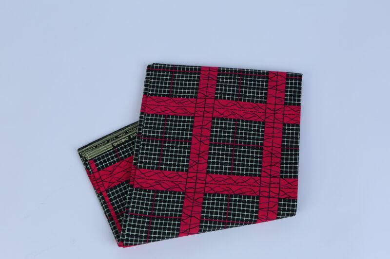 Africa Pink Square Ankara Pattern 6-yard Fabric