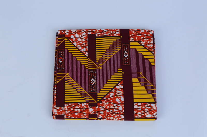Africa Red, Purple & Yellow Ankara Pattern 6-yard Fabric