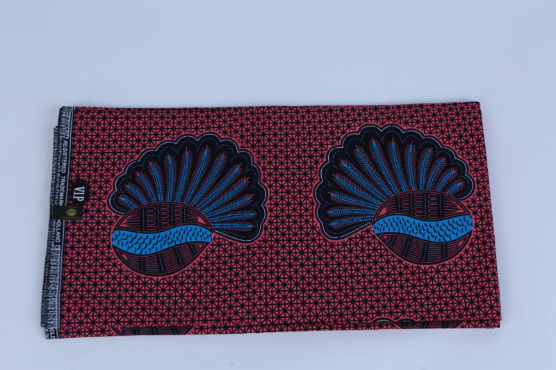 Africa Pink and Blue Ankara Pattern 6-yard Fabric
