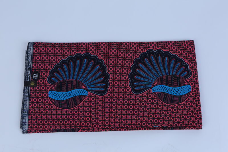 Africa Pink and Blue Ankara Pattern 6-yard Fabric