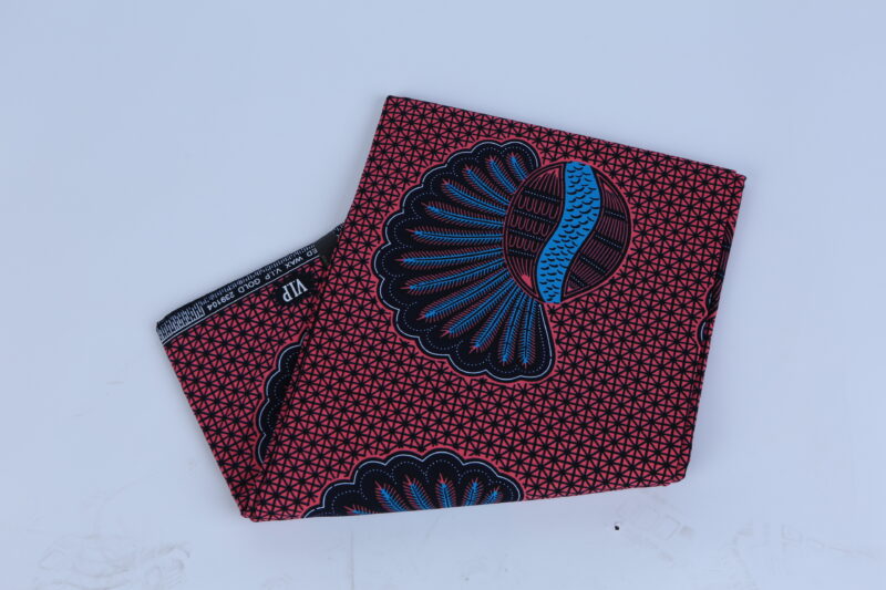 Africa Pink and Blue Ankara Pattern 6-yard Fabric