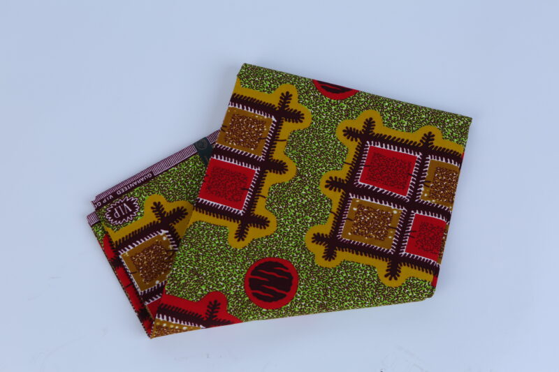 African Beautiful Light Green Patterned 6-yard Fabric