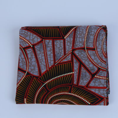 African Beautiful Ankara Spiral Pattern 6-yard Fabric