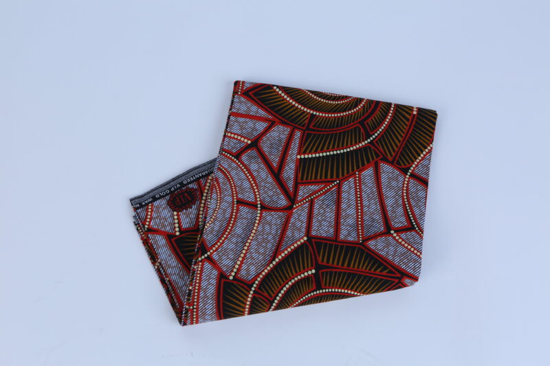 African Beautiful Ankara Spiral Pattern 6-yard Fabric