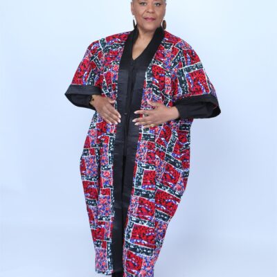 Plus Size Cherrol  Best African Print Kimono Jacket