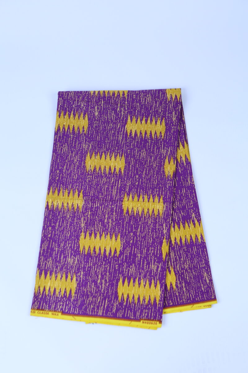 Super Gold Quality African Purple and Yellow Fabric