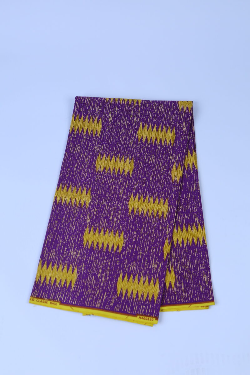 Super Gold Quality African Purple and Yellow Fabric