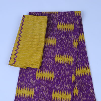 Super Gold Quality African Purple and Yellow Fabric