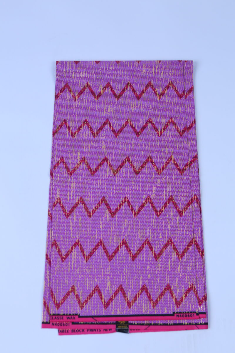 Super Gold Quality African Pink and Green Fabric